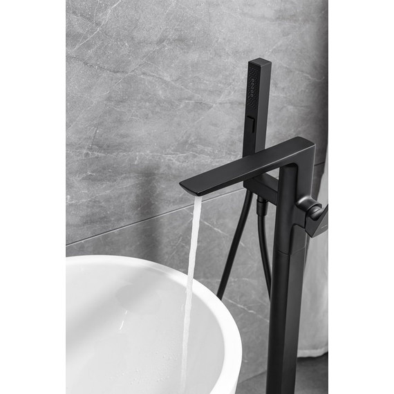 Смеситель для ванны Allen Brau Infinity 5.21009-31 (со скрытой частью) чёрный матовый фото 7