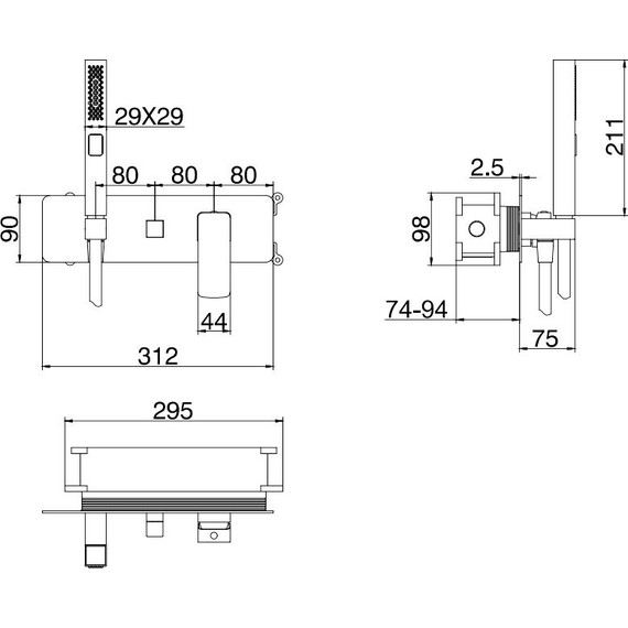 Смеситель для душа Allen Brau Infinity 5.21011-00 (со скрытой частью) фото 14