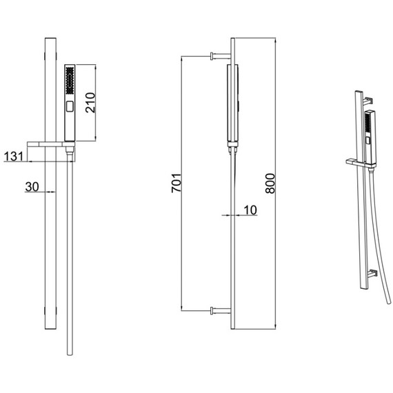 Душевой гарнитур Allen Brau Infinity 5.21013-00 фото 6