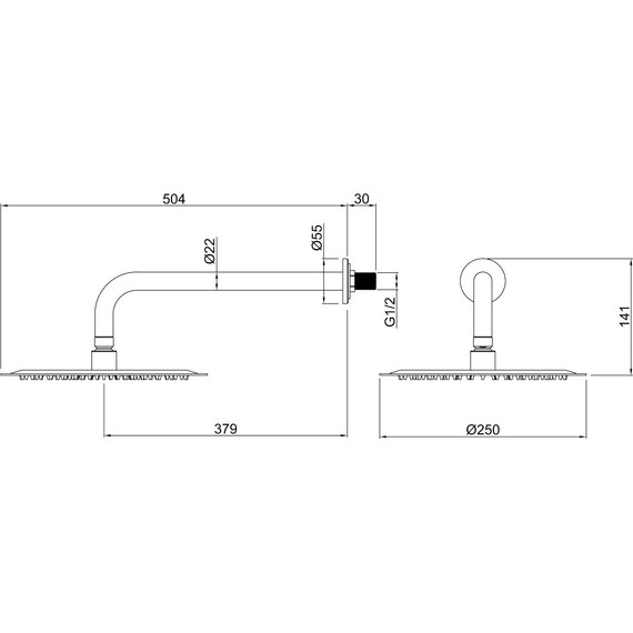 Верхний душ Allen Brau Infinity 250х250 мм 5.21019-00 фото 5