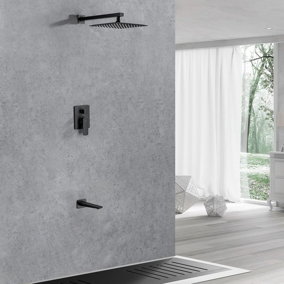 Верхний душ Allen Brau Infinity 250х250 мм 5.21019-31, чёрный матовый фото 7