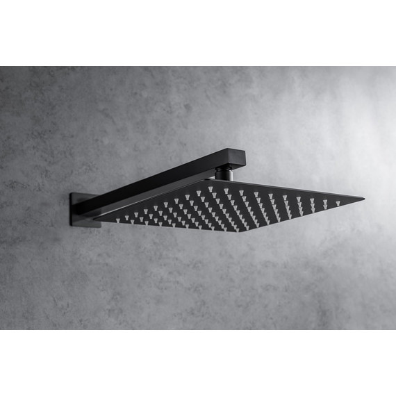 Верхний душ Allen Brau Infinity 250х250 мм 5.21019-31, чёрный матовый фото 9