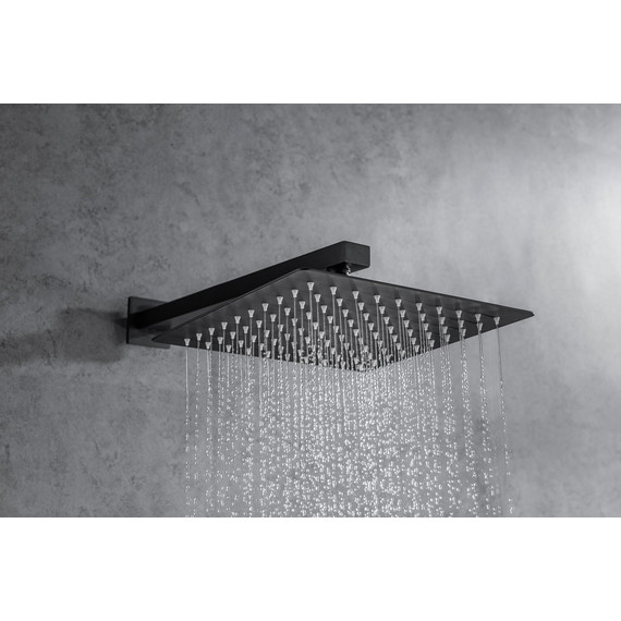 Верхний душ Allen Brau Infinity 250х250 мм 5.21019-31, чёрный матовый фото 10