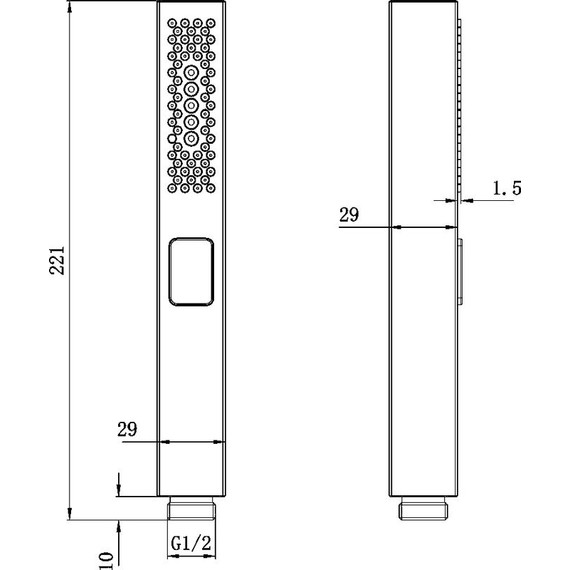 Ручной душ Allen Brau Infinity 5.21A22-31, чёрный матовый фото 3