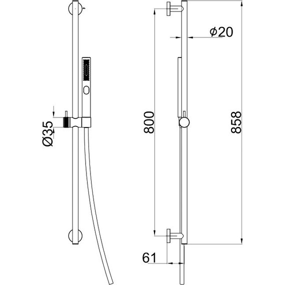 Душевой гарнитур Allen Brau Priority 5.31010-31, чёрный матовый фото 6