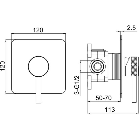 Смеситель для душа Allen Brau Priority X1 5.31012-00 (со скрытой частью) фото 6