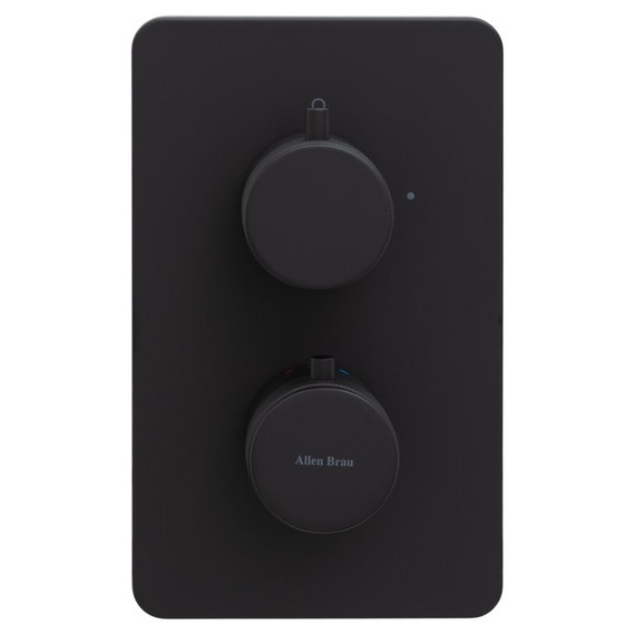 Смеситель для душа с термостатом Allen Brau Priority 5.31113-31 (со скрытой частью) чёрный матовый фото 2