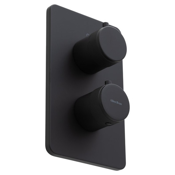 Смеситель для душа с термостатом Allen Brau Priority 5.31113-31 (со скрытой частью) чёрный матовый фото 3