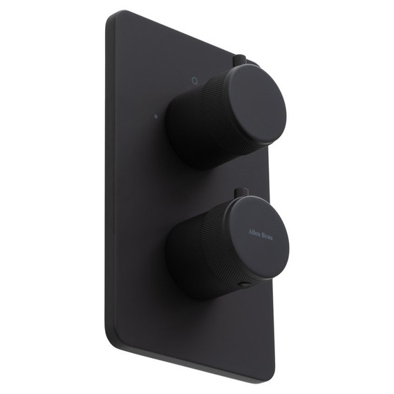 Смеситель для ванны с термостатом Allen Brau Priority 5.31213-31 (со скрытой частью) чёрный матовый фото 3