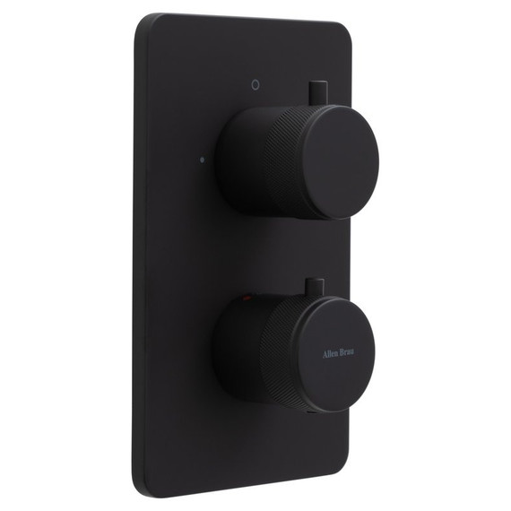 Смеситель для ванны с термостатом Allen Brau Priority 5.31213-31 (со скрытой частью) чёрный матовый фото 