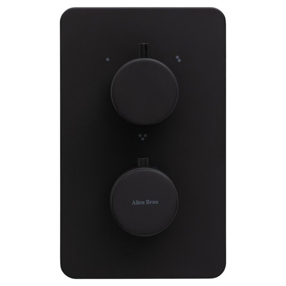 Смеситель для ванны с термостатом Allen Brau Priority 5.31314-31 (со скрытой частью) чёрный матовый фото 2