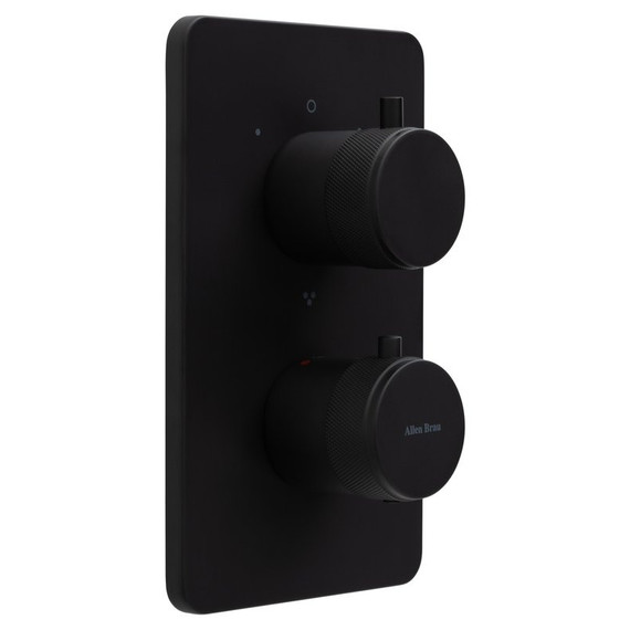 Смеситель для ванны с термостатом Allen Brau Priority 5.31314-31 (со скрытой частью) чёрный матовый фото 