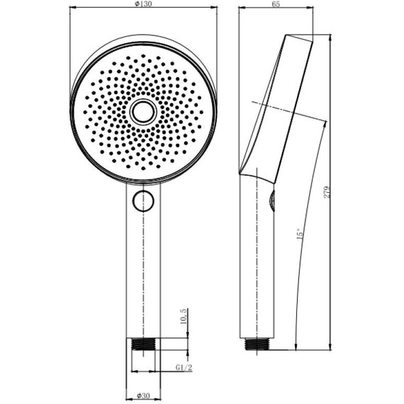 Ручной душ Allen Brau Priority 5.31B20-GB, золото фото 7