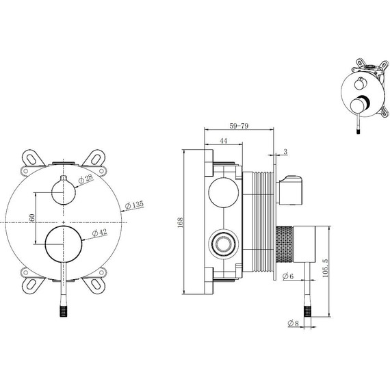 Смеситель для душа Allen Brau Priority 4.0 5.31C11-MG (со скрытой частью) графит фото 2