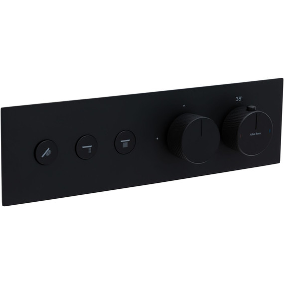 Смеситель для душа с термостатом Allen Brau Liberty 5.33003-31 (со скрытой частью) чёрный матовый фото 3