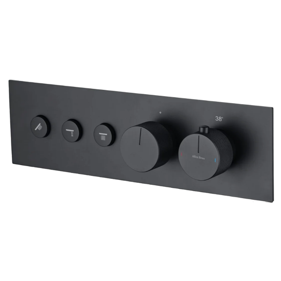 Смеситель для душа с термостатом Allen Brau Liberty 5.33003-31 (со скрытой частью) чёрный матовый фото 