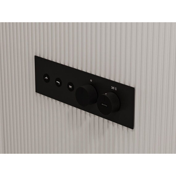 Смеситель для душа с термостатом Allen Brau Liberty 5.33003-31 (со скрытой частью) чёрный матовый фото 12