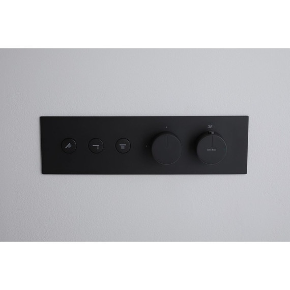 Смеситель для душа с термостатом Allen Brau Liberty 5.33003-31 (со скрытой частью) чёрный матовый фото 6