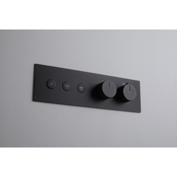 Смеситель для душа с термостатом Allen Brau Liberty 5.33003-31 (со скрытой частью) чёрный матовый фото 9