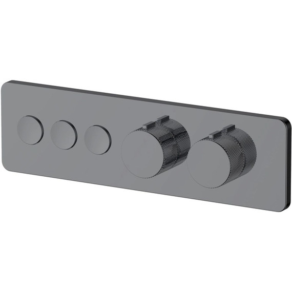 Смеситель для душа с термостатом Allen Brau Liberty 5.33003-MG (со скрытой частью) графит фото 