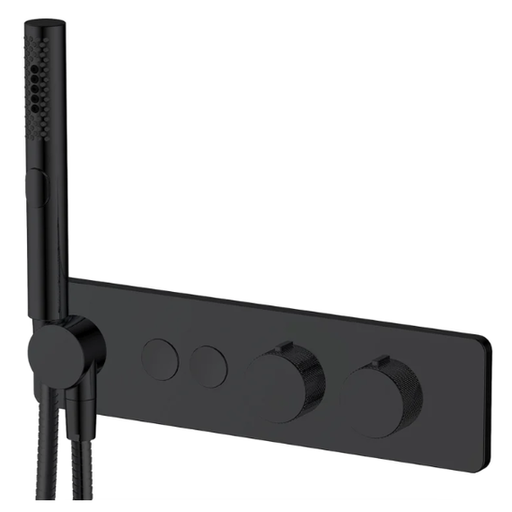 Смеситель для душа с термостатом Allen Brau Liberty 5.33010-31 (со скрытой частью) чёрный матовый фото 2