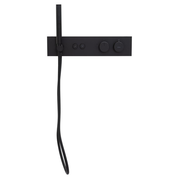 Смеситель для душа с термостатом Allen Brau Liberty 5.33010-31 (со скрытой частью) чёрный матовый фото 5