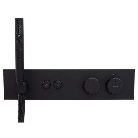 Смеситель для душа с термостатом Allen Brau Liberty 5.33010-31 (со скрытой частью) чёрный матовый фото 4