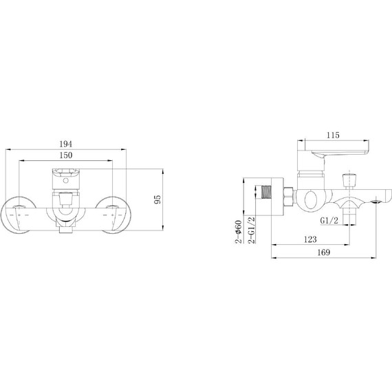 Смеситель для ванны Allen Brau Eclipse 2.0 5.E1A03-31, чёрный матовый фото 2