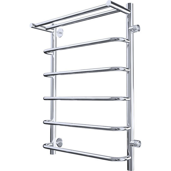 Полотенцесушитель водяной Тругор Идеал ПМ1 с полкой и боковым подводом П6 500х800 мм R (м/о 500 мм) 00-00026993 фото 