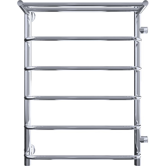 Полотенцесушитель водяной Тругор Идеал ПМ1 с полкой и боковым подводом П6 500х800 мм R (м/о 500 мм) 00-00026993 фото 4