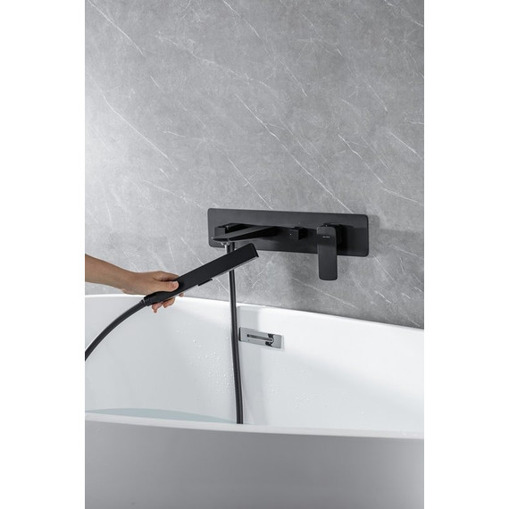 Смеситель для ванны Allen Brau Infinity 5.21007-31 (со скрытой частью) чёрный матовый фото 5