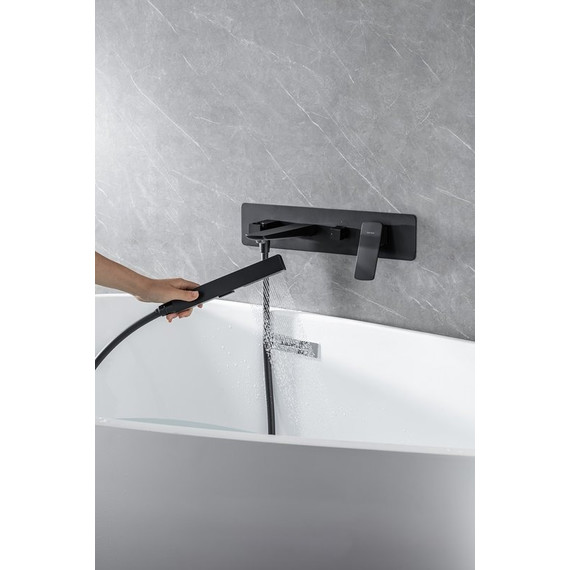 Смеситель для ванны Allen Brau Infinity 5.21007-31 (со скрытой частью) чёрный матовый фото 6