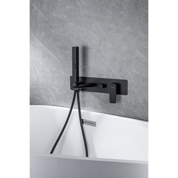 Смеситель для ванны Allen Brau Infinity 5.21007-31 (со скрытой частью) чёрный матовый фото 8