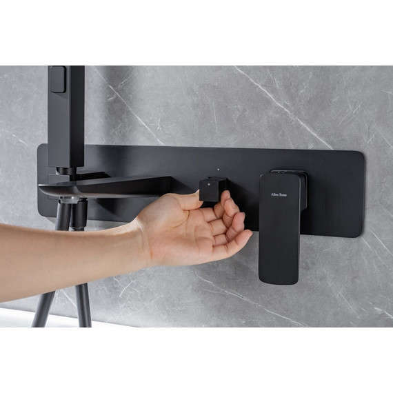 Смеситель для ванны Allen Brau Infinity 5.21007-31 (со скрытой частью) чёрный матовый фото 11