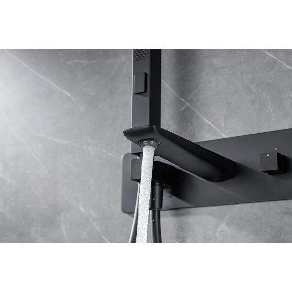 Смеситель для ванны Allen Brau Infinity 5.21007-31 (со скрытой частью) чёрный матовый фото 13