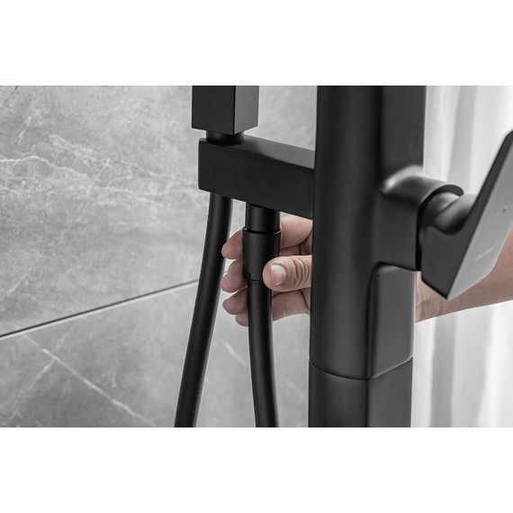 Смеситель для ванны Allen Brau Infinity 5.21009-31 (со скрытой частью) чёрный матовый фото 12