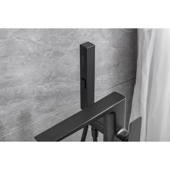 Смеситель для ванны Allen Brau Infinity 5.21009-31 (со скрытой частью) чёрный матовый фото 13