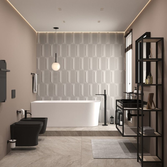 Смеситель для ванны Allen Brau Infinity 5.21009-31 (со скрытой частью) чёрный матовый фото 17