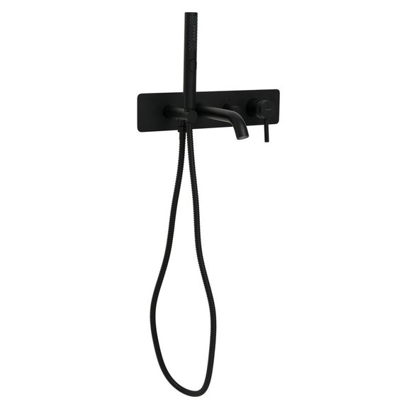 Смеситель для ванны Allen Brau Priority 5.31006-31 (со скрытой частью) чёрный матовый фото 