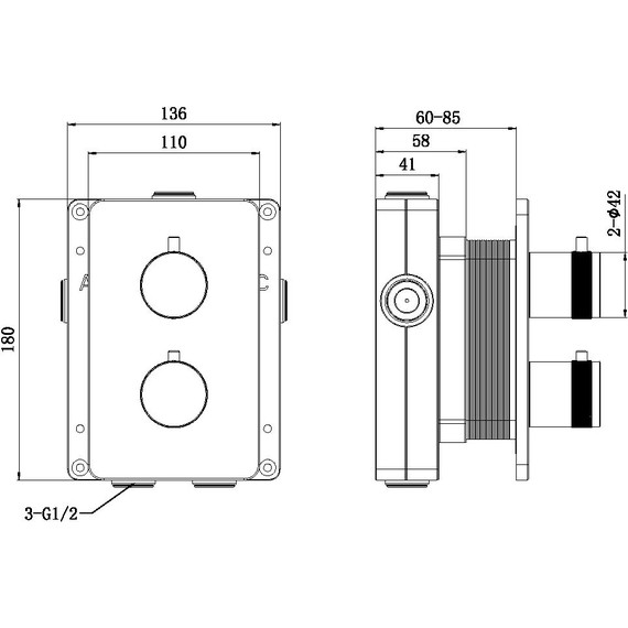 Смеситель для ванны с термостатом Allen Brau Priority 5.31213-00 (со скрытой частью) фото 4