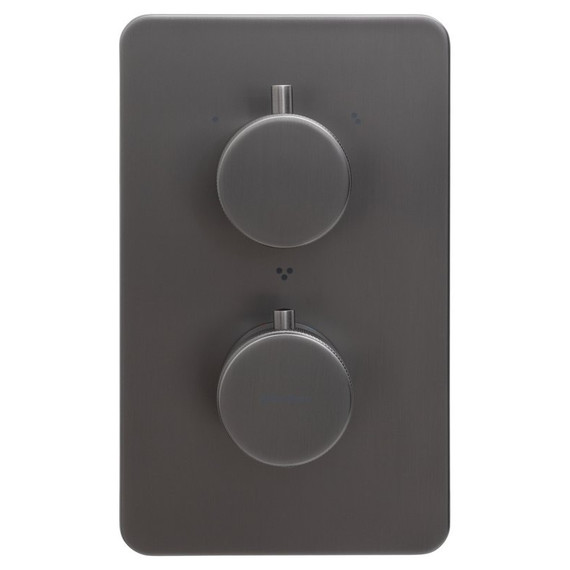 Смеситель для ванны с термостатом Allen Brau Priority 5.31314-MG (со скрытой частью) графит фото 2