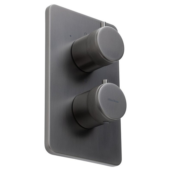 Смеситель для ванны с термостатом Allen Brau Priority 5.31314-MG (со скрытой частью) графит фото 3