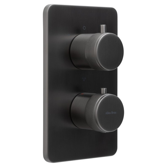 Смеситель для ванны с термостатом Allen Brau Priority 5.31314-MG (со скрытой частью) графит фото 