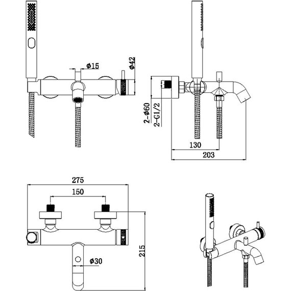 Смеситель для ванны Allen Brau Priority 5.31D10-00 фото 6