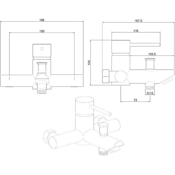Смеситель для ванны Allen Brau Glority 5.51003-00 фото 9