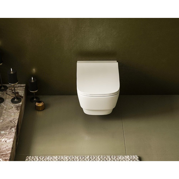 Унитаз-биде подвесной безободковый Boheme Bello 971-2-W, белый глянцевый фото 3