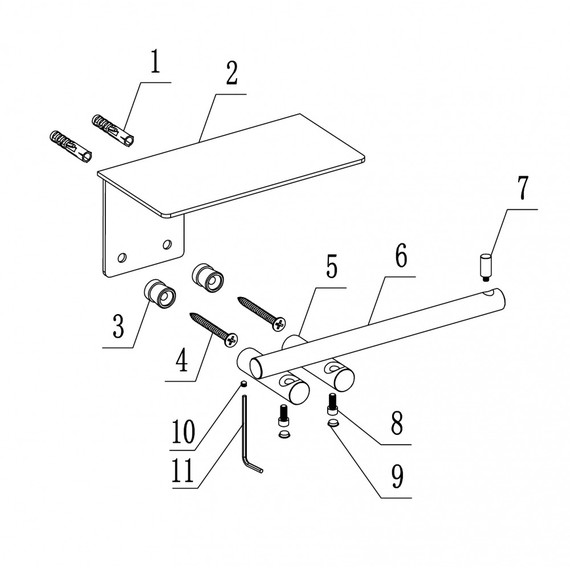 Держатель для туалетной бумаги ABBER Osten 316 AA1830BST, цвет сталь брашированная фото 3