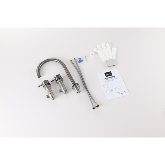 Смеситель для раковины ABBER Wasser Kreis 316 AF8108BGG-M, оружейная сталь брашированная фото 2