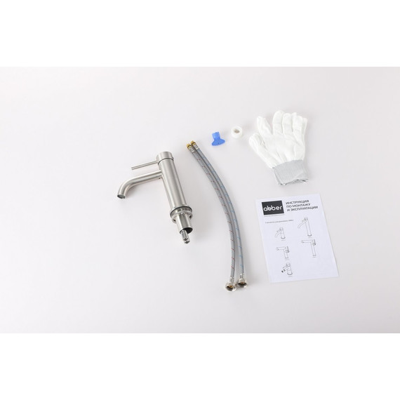 Смеситель для раковины Abber Wasser Kreis 316 AF8110BST, сталь брашированная фото 2