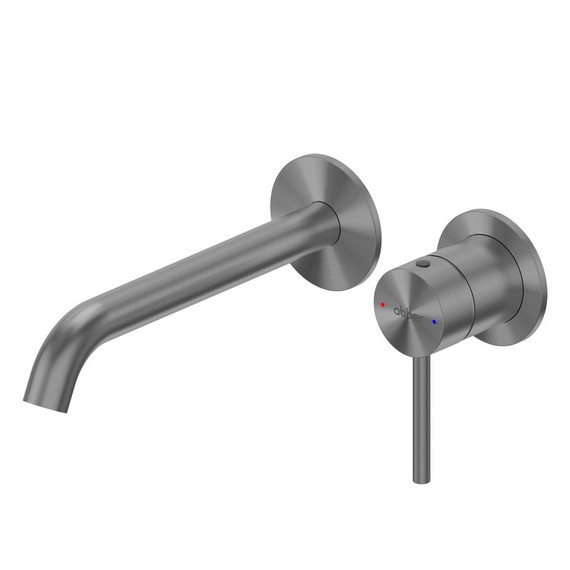 Смеситель для раковины настенный Abber Wasser Kreis 316 AF8112BGG-M (со скрытой частью) оружейная сталь брашированная фото 